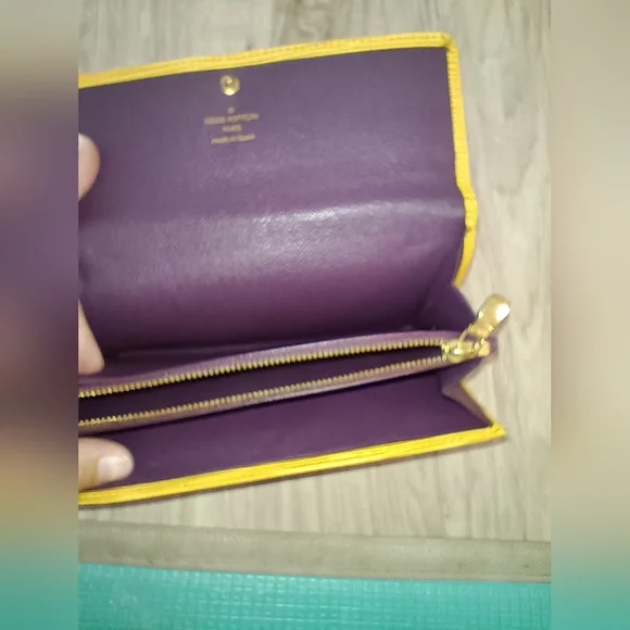 LOUIS VUITTON Yellow Epi Leather Bi Fold Long Wallet Purse - Picture 12 of 15